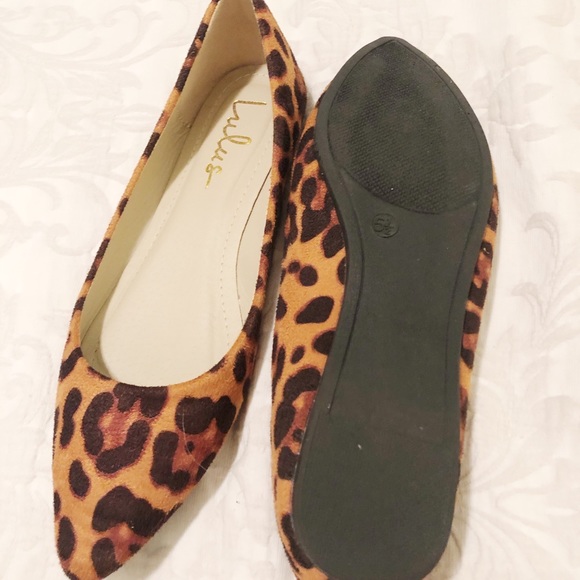 Lulus leopard suede flats size 5.5 - Picture 3 of 4